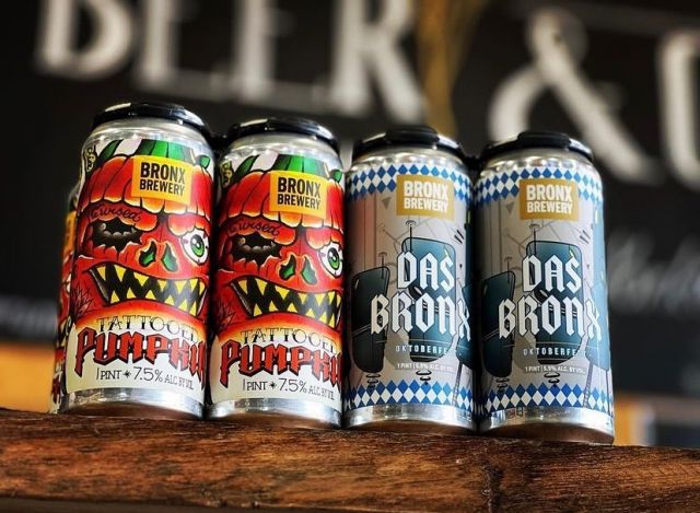 Ready for some fall favorites from local The Bronx Brewery?
 
Their biscuit-y, toasty, smooth, and savory Oktoberfest style, Das Bronx, is an amber toned Märzen, made with a combination of Munich and pale malts. They’ve used traditional grains and hops in this recipe to keep it as close to the classic style as possible, with a little upfront sweetness from caramel malts and breadiness from Vienna malt, Das Bronx is mellowed out by some roasted malt flavor, and finished clean with some herbal hops.
 
On the other hand, their full-bodied, fall-forward, pumpkin IPA is back! It’s got the same, classic recipe as previous years featuring lots of pumpkin plus sweet chocolate and caramel malts all balanced by earthy, piney hops. The sweet malts also balance out the big spice flavors of added Cinnamon, Nutmeg, Ginger, Clove, Allspice, and Vanilla. The IPA style is unique for a Pumpkin beer, but the bitterness is low so the hops don’t overwhelm the pumpkin and spice flavors.

#fallbeers #fallseason #autumn #seasonal #limited #localnyc